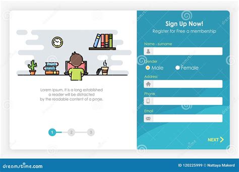 Diseño De Pantallas De Onboarding En Icono Y Forma Del Registro Ejemplo