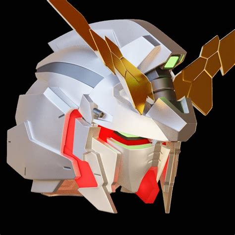 Gundam Rx 0 Unicorn Helmet 3d Model Etsy Canada