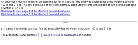 Solved An Engineer Is Going To Redesign An Ejection Seat For Chegg