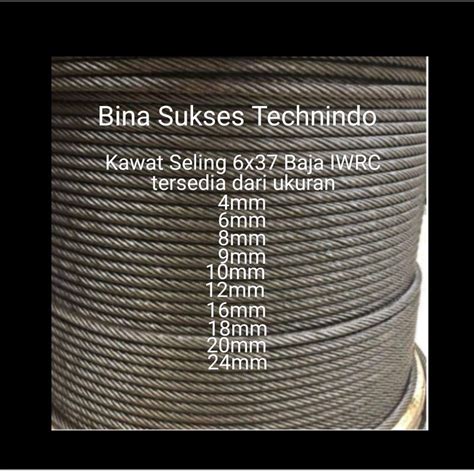 Jual Mm Kabel Seling Sling Tali Kawat Baja Steel Wire Rope Mm Ecer