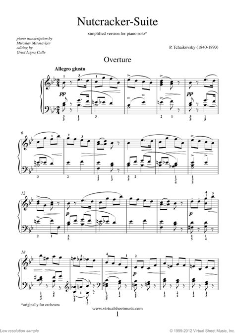 Nutcracker Piano Sheet Music Easy For Beginners