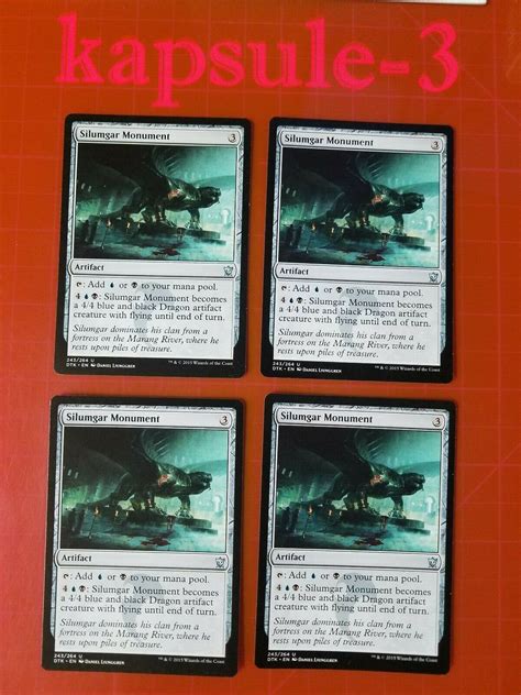 4x Silumgar Monument Dragons Of Tarkir MTG Magic Cards EBay