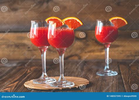 Three Glasses of Mimosa Cocktail Stock Image - Image of lounge, cool: 148557595