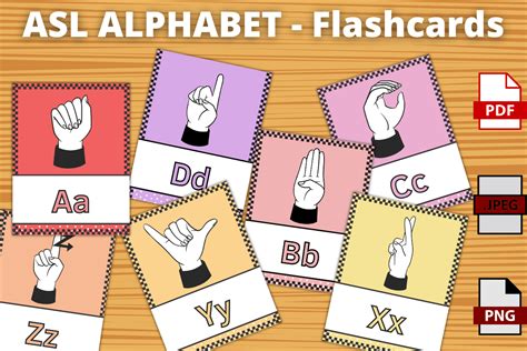 Sign Language Alphabet Printable Flash Cards