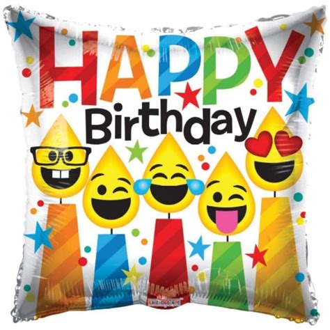 Emoji Candles Birthday Balloon Lebanonts