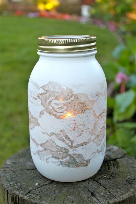 The Awesometastic Bridal Blog Diy Lace Mason Jars