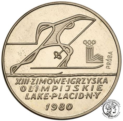 200 złotych 1980 Lake Placid znicz SREBRO archiwum niemczyk pl