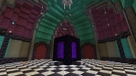 Just Got Done Designing My Nether Hub R Minecraft