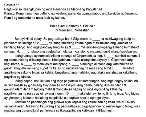 Gawain 1 Pagtukoy Sa Kaangkupan Ng Mga Pananda Sa Mabisang Paglalahad