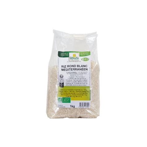 Riz rond blanc de méditerranée bio 1kg Boutique Naturline