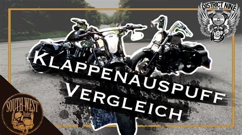 Klappenauspuff Vergleich Harley Davidson 48 Kess Jekill Kern YouTube