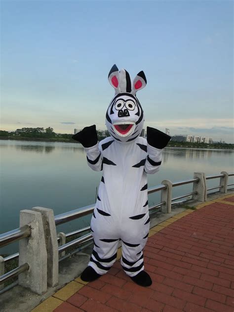 High quality of the adult size in Madagascar zebra mascot costume ...