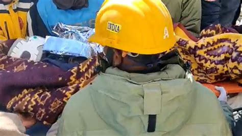 Indian Rescue Team Pulls Out 6 Year Old Girl From Debris In Quake Hit