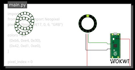 Pi Pico MicroPython Neopixels Ring Wokwi ESP32 STM32 Arduino Simulator