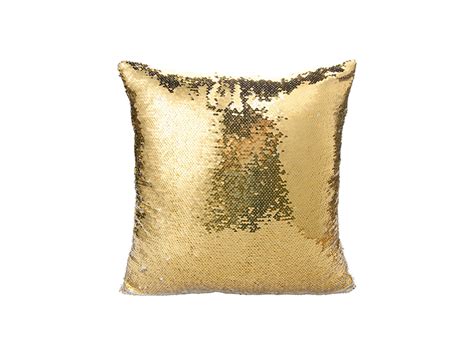 Flip Sequin Pillow Cover Gold W Silver Pack Bestsub