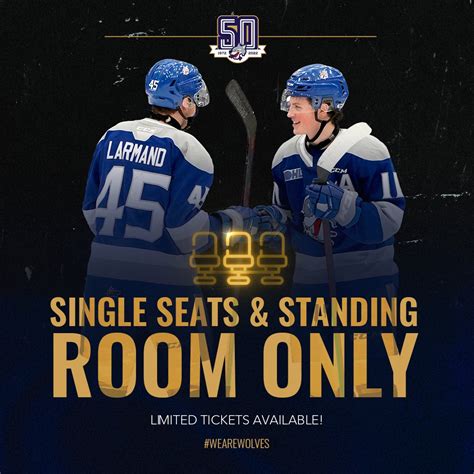 Sudbury Wolves on Twitter: "‼LIMITED SEATS AVAILABLE‼ 😱 🎟 ONLY single ...