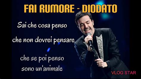 FAI RUMORE Testo Karaoke DIODATO SING IT YouTube