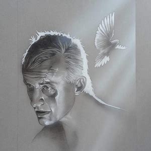 original blade runner art roy batty portrait  rutger hauer