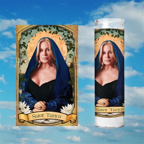 Jennifer Coolidge Tanya Saint Prayer Votive Candle Original Parody