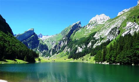 Seealpsee Mountains Switzerland Free Photo On Pixabay Pixabay