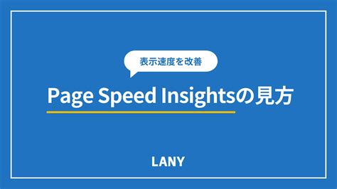 Pagespeed Insightsの見方は？サイト表示速度の改善方法を紹介 株式会社lany デジタルマーケティングカンパニー