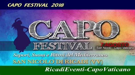 Capo Festival 2018 Capo Vaticano San Nicolò Di Ricadi Spot Youtube