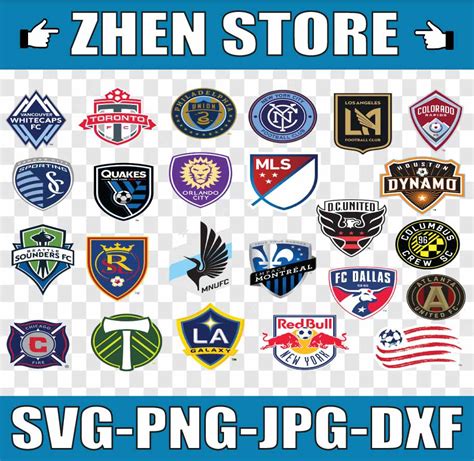 MLS Soccer League Logo SVG Bundle Vector Printable Logo Cut | Inspire ...