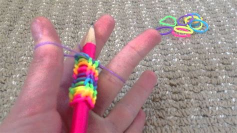 How To Make A Loom Band Pencil Grip By Hand Youtube