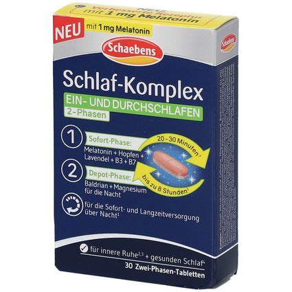 Schaebens Schlaf Komplex EIN UND DURCHSCHLAFEN 30 St Shop Apotheke