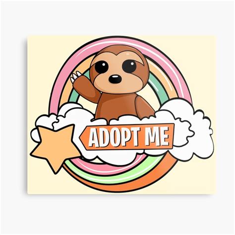 Adopt Me Sloth Wall Art Redbubble