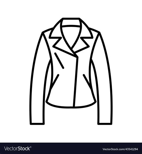 Jacket clothes icon outline black eps 10 Vector Image