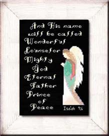 His Name - Isaiah 9:6 - Chart | Crafting | Cross-Stitch | Other