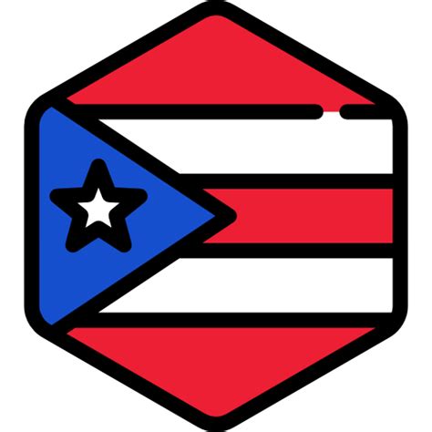 Puerto Rico Flags Hexagonal Icon