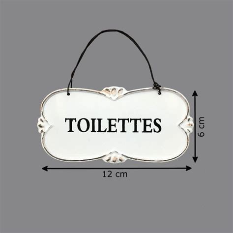 Plaque De Porte Blanc Crème Toilette Fer 12cm Plaque T Cdiscount Maison