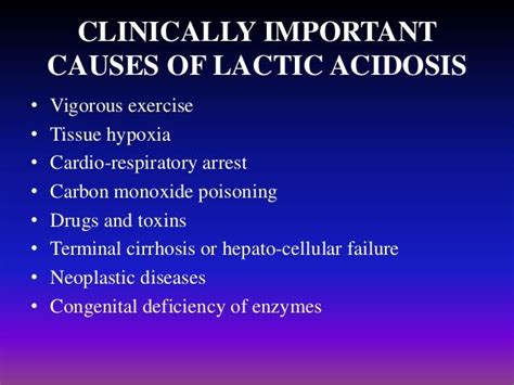 Management Of Lactic Acidosis