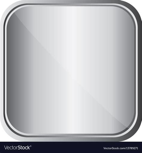 Silver metal background icon Royalty Free Vector Image