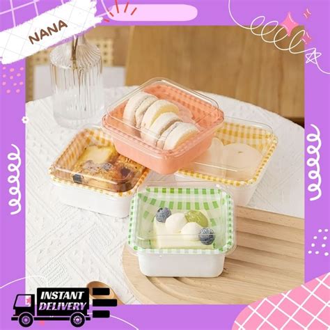 Jual 5PCS KOREAN DESSERT BOX KOTAK MIKA KUE BOLU PUDING KOREAN BENTO