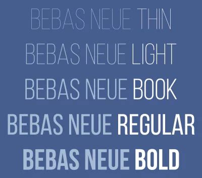 Bebas Neue Font Family - SamsungFontAPKs