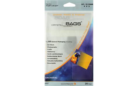 ClearBags Crystal Clear Bag 4.25x5.5Stationery25pc | Michaels