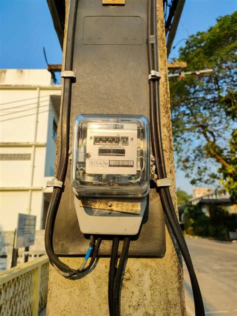 Electricity Meter, Watt-hour Meter of Electricity Stock Photo - Image of electronics ...