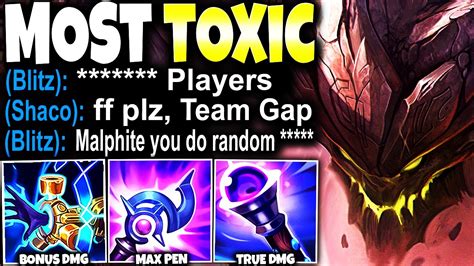 Most Toxic League Of Talking And My Max Ap Pen Malphite Build That 1v9 Carry 🔥 League Of