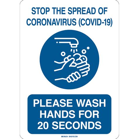 Electromark | Please Wash Hands for 20 Seconds COVID-19 Sign