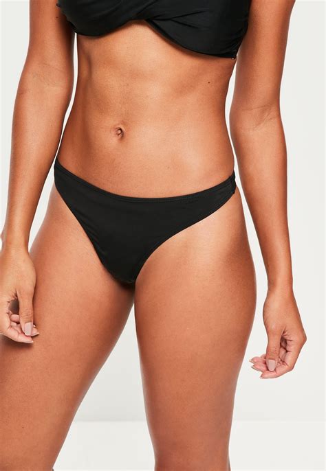 Lyst Missguided Black Super Cheeky Bikini Bottoms Mix Match In Black