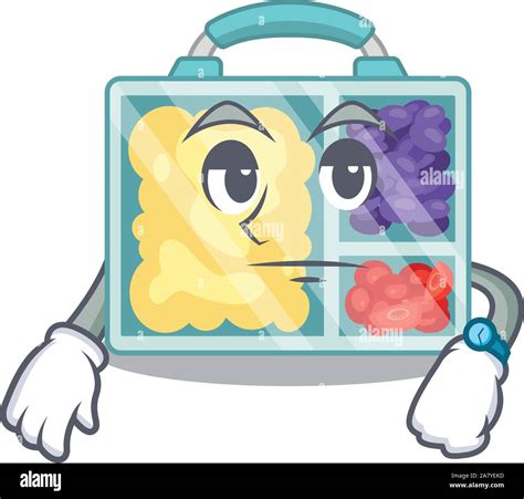 Happy Lunch Box Above Waiting Character Table Stock Vector Image Art