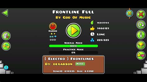 Frontline Full Geometry Dash Youtube