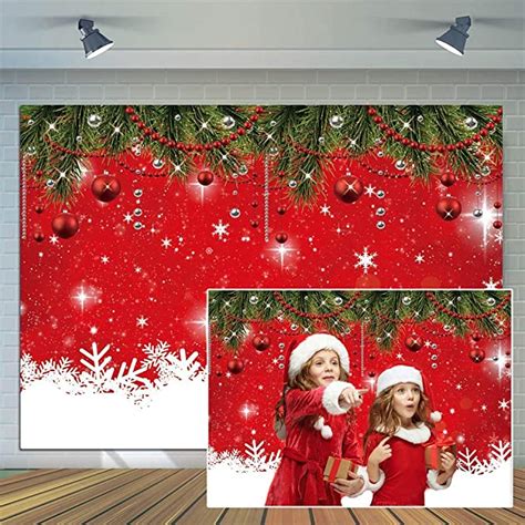 Amazon Cylyh X Ft Snowflake Christmas Backdrop Christmas Red