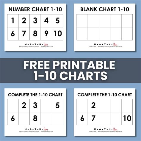 Number Charts | Math = Love