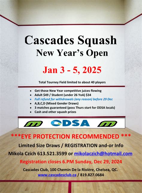 Ottawa And District Squash Association Home Of Squash In Eastern