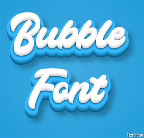 Bubble Font Text Effect And Logo Design Font