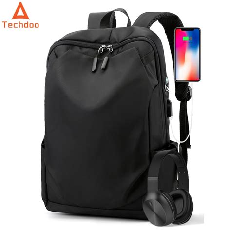 Jual Techdoo Tas Punggung Pria Tas Ransel Sekolah Laptop Wanita